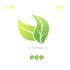 eco icon leaves