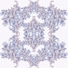 Seamless vintage background, baroque pattern