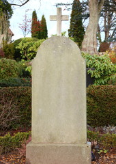 Headstone at graveyard without any name
