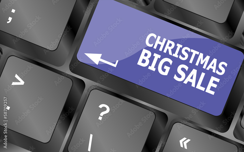 Poster christmas big sale on computer keyboard key button