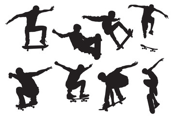 silhouette  skater jumping © mrtimmi