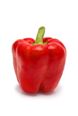 Red Sweet Bell Pepper isolated on white