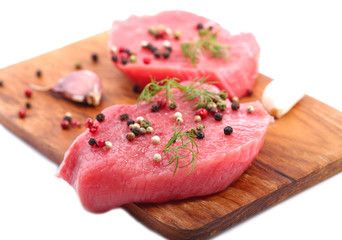 Beef steak with spices.