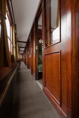 antique train interior