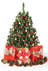 Obraz na płótnie Canvas Christmas tree and gifts