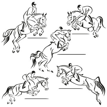 jumping riders