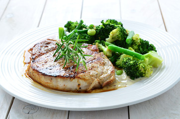 Pork Chop and Vegetables