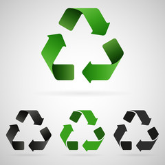 Obraz premium Vector recycling icons