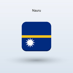 Fototapeta premium Nauru flag icon