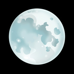 Cartoon moon - illustration for the children