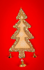 Christmas tree shape decoration with three bell
