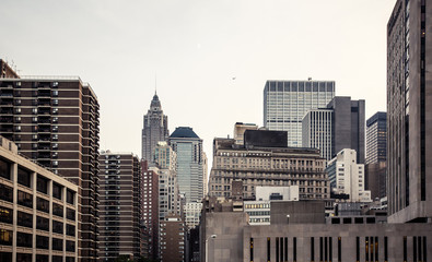Fototapeta premium Manhattan skyline aerial view