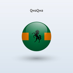 QwaQwa round flag. Vector illustration.