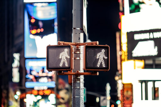Keep walking New York traffic sign