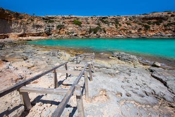 Formentera Cala en Baster in Balearic Islands of Spain