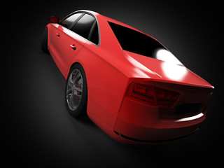 Naklejka premium illustration of a concept sports sedan