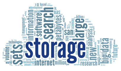 Obraz premium Storage concept in word cloud