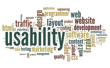 Obraz premium Usability concept in tag cloud