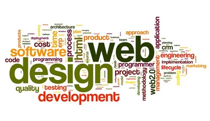 Web design concept in word tag cloud