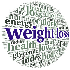Weight loss  concept in tag cloudcloud