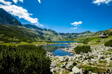 Fototapeta premium Beautiful Tatry mountains landscape Five Lakes Valley