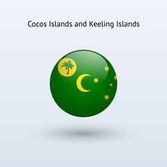 Cocos Islands and Keeling Islands round flag.