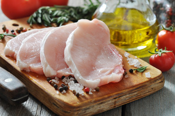 Raw pork meat
