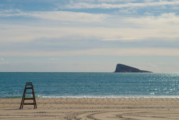 Benidorm beach and island