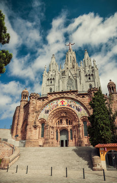 Church Sacred Heart.Tibidabo. Barcelona.