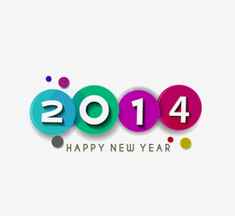 Happy New Year 2014 Text Design
