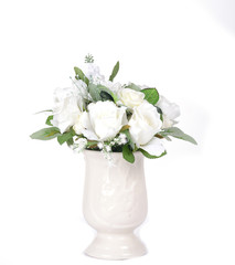 Naklejka na ściany i meble flowers in vase isolated