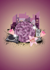 City music party background