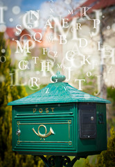 Mail box with letters comming out