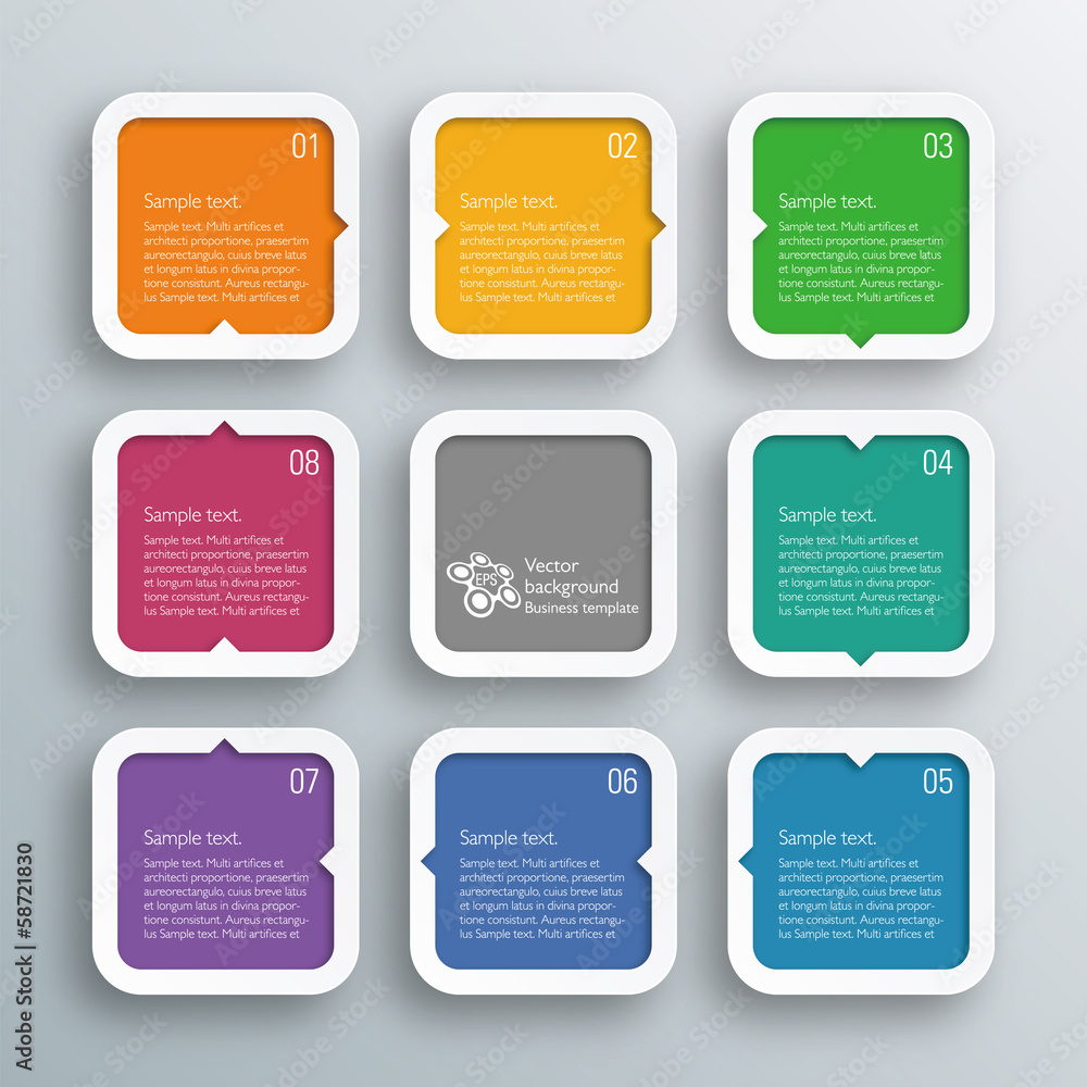 Canvas Prints infographics vector background 8-step process