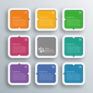 Infographics Vector Background 8-Step Process
