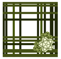 green grid with stars