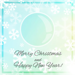 Christmas background, snowflakes and soft colors