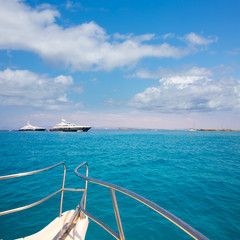 Obraz premium Illetes Illetas Formentera yacht sailboats anchored