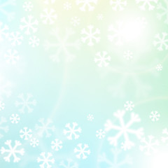Christmas background, snowflakes and soft colors