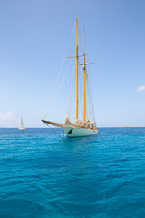 Illetes Illetas Formentera yacht sailboat anchored