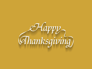 beautiful typography of the text happy thanksgiving