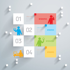 Infographics vector design template.