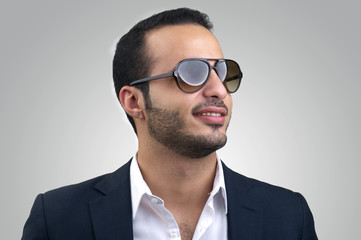 Young caucasian man wearing sunglasses