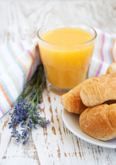 Fresh-baked croissant