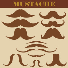 Set of mustaches