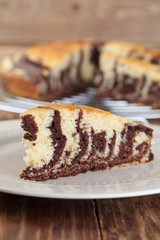 Zebra marble cake