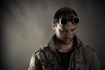 Fototapeta premium portrait of an attractive man tired