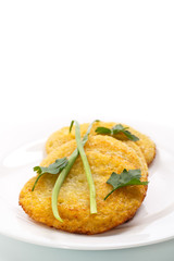 fried potato pancakes on a plate