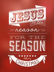 Vintage Christmas Typographical Background