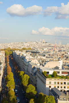 Av Hoche and Mont Matre hill, Paris,